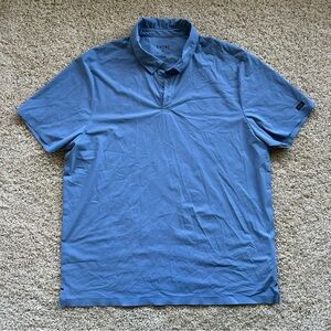 Rhone Men’s Performance Polo Shirt Blue Short Sleeve Italian Fabric XL